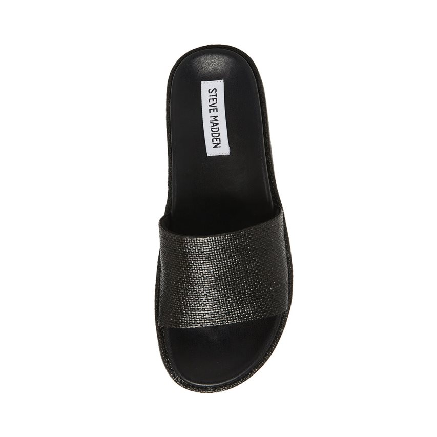 Sandalias de Diapositivas Steve Madden Kasper Mujer Negras | ES HV2401